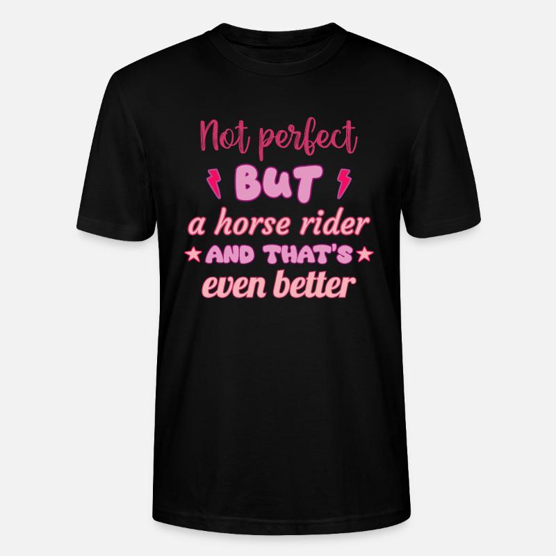 Pas parfait, mais cavalier, équitation - T-shirt bio CRAFTER Stanley Stella Unisexe - noir