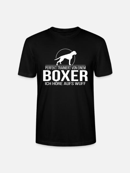 BOXER wuff - Stanley/Stella Unisex Bio-T-Shirt CRAFTER - Schwarz