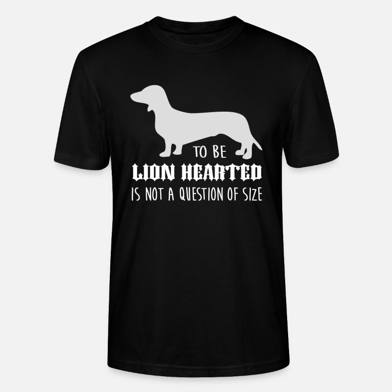 Lion Hearted | Dackel | Dachshund - Stanley/Stella Unisex Bio-T-Shirt CRAFTER - Schwarz