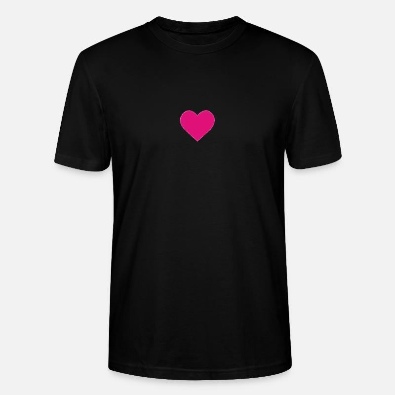 Pinkes Herz - Stanley/Stella Unisex Bio-T-Shirt CRAFTER - Schwarz
