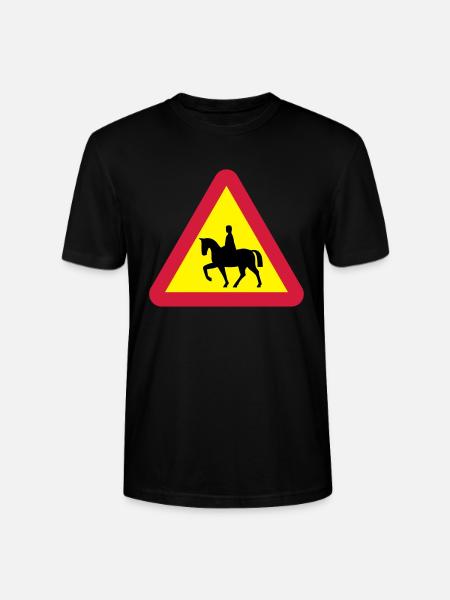 Horse warning - Stanley/Stella CRAFTER Unisex Organic T-Shirt - black