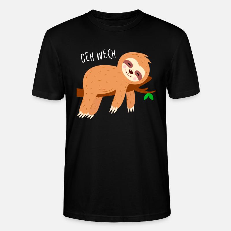 Faultier GEH WECH - Stanley/Stella Unisex Bio-T-Shirt CRAFTER - Schwarz