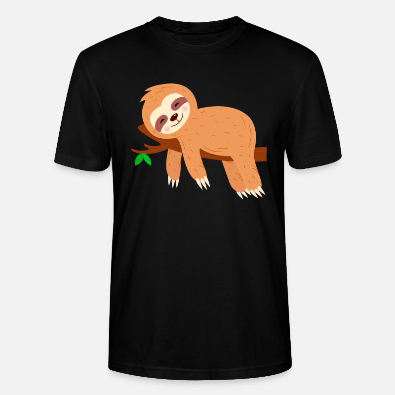 Faultier auf Baum Extrem Chiller - Stanley/Stella Unisex Bio-T-Shirt CRAFTER - Schwarz