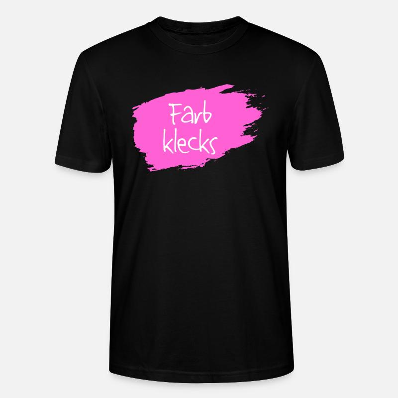 Farbklecks pink - Stanley/Stella Unisex Bio-T-Shirt CRAFTER - Schwarz
