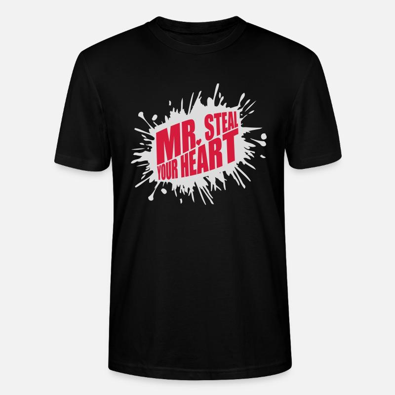 Mr steal your heart - Stanley/Stella CRAFTER Unisex Organic T-Shirt - black