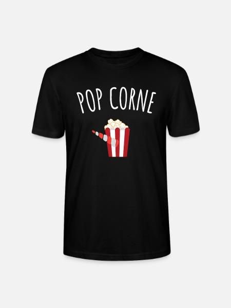 pop corne - T-shirt bio CRAFTER Stanley Stella Unisexe - noir