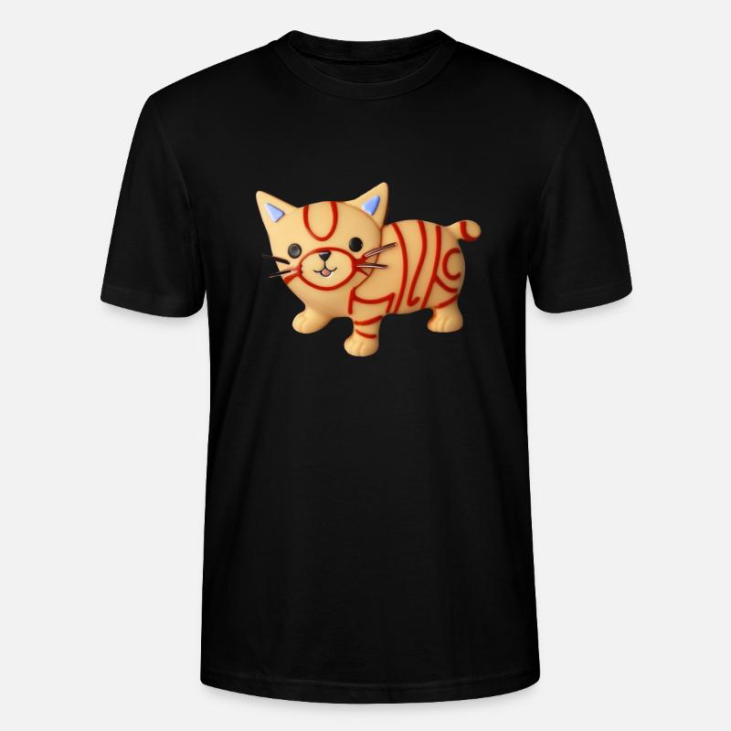 Liebe nette Katze - Stanley/Stella Unisex Bio-T-Shirt CRAFTER - Schwarz