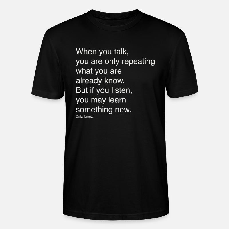 Quand vous parlez - T-shirt bio CRAFTER Stanley Stella Unisexe - noir