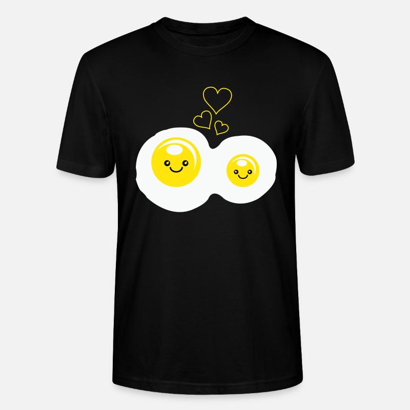 Amour des œufs au plat - T-shirt bio CRAFTER Stanley Stella Unisexe - noir