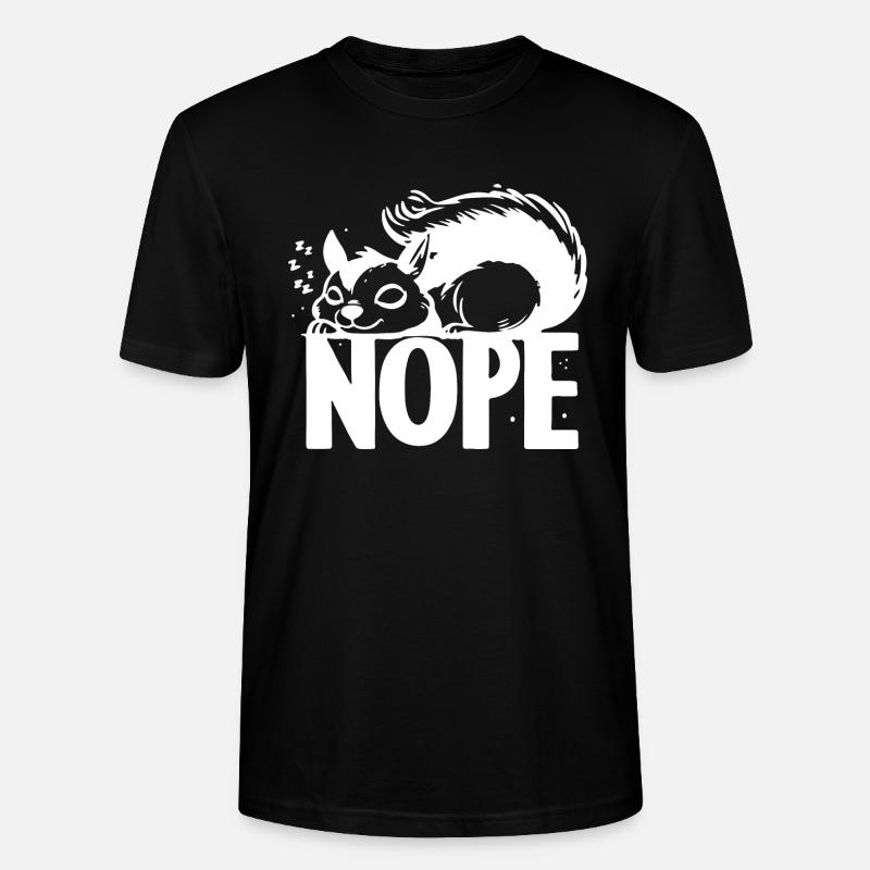 Nope Eichhörnchen Faulenzer Geschenkideen - Stanley/Stella Unisex Bio-T-Shirt CRAFTER - Schwarz