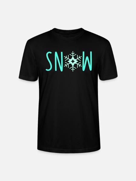 Snowflake Snow - Stanley/Stella CRAFTER Unisex Organic T-Shirt - black