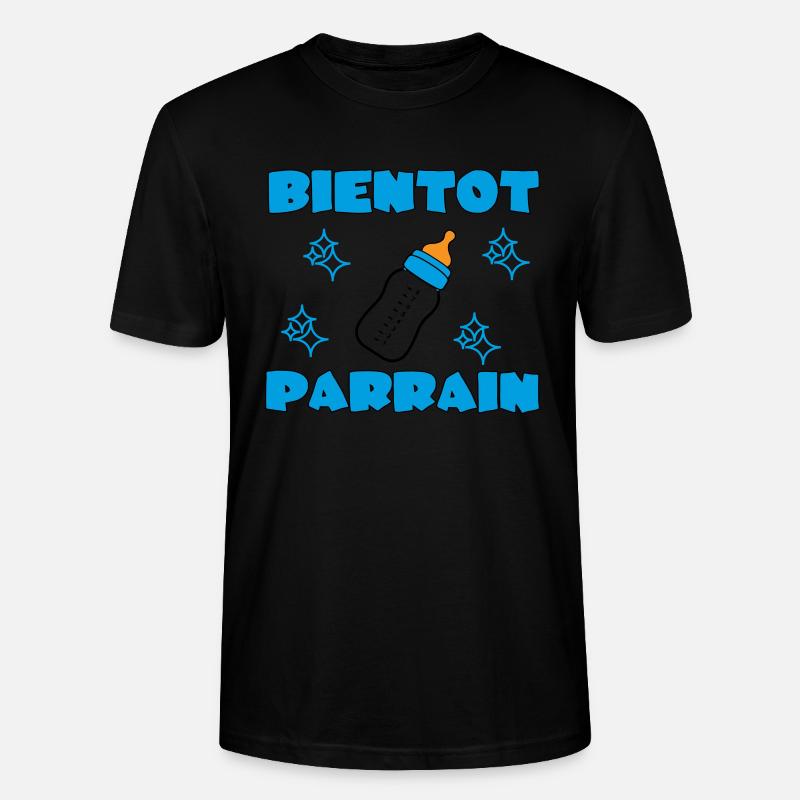 BIENTOT PARRAIN - T-shirt bio CRAFTER Stanley Stella Unisexe - noir