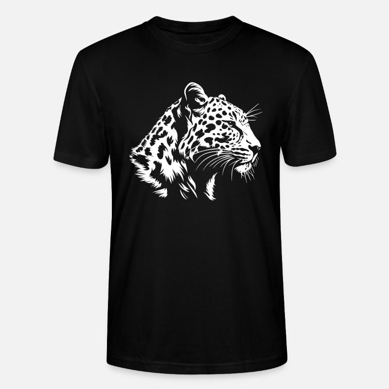 Leopard - Stanley/Stella Unisex Bio-T-Shirt CRAFTER - Schwarz