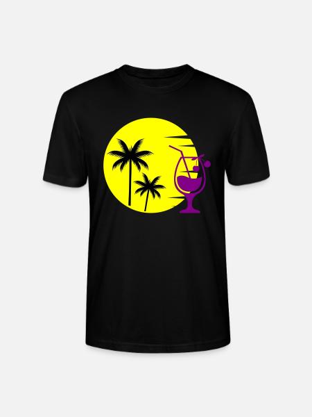 cocktail sunset - Stanley/Stella CRAFTER Unisex Organic T-Shirt - black