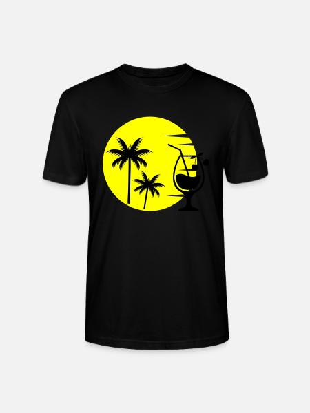 cocktail sunset - Stanley/Stella Unisex Bio-T-Shirt CRAFTER - Schwarz