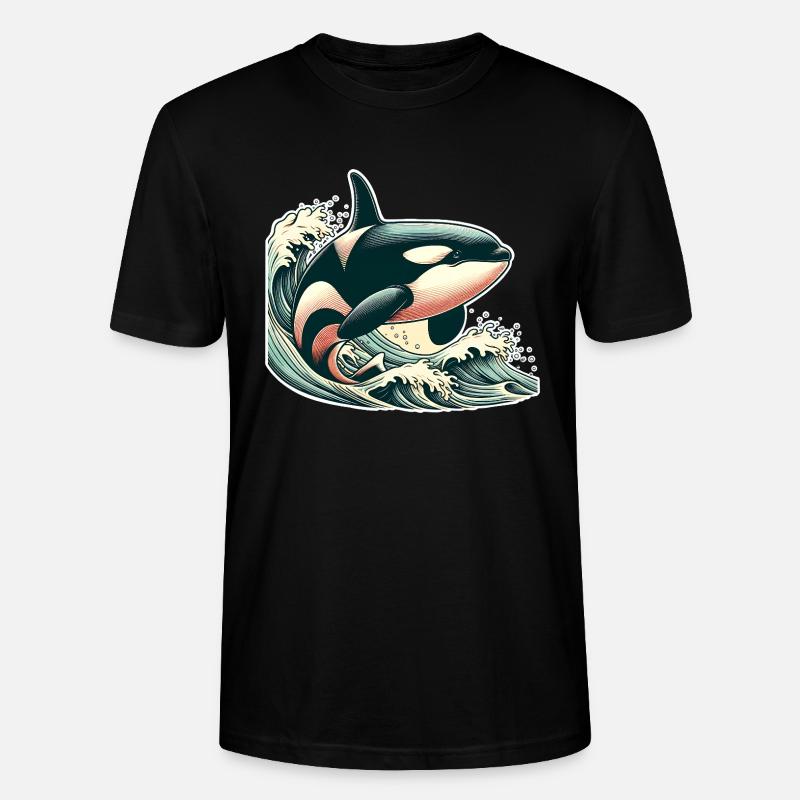 Orca Schwertwal - Stanley/Stella Unisex Bio-T-Shirt CRAFTER - Schwarz