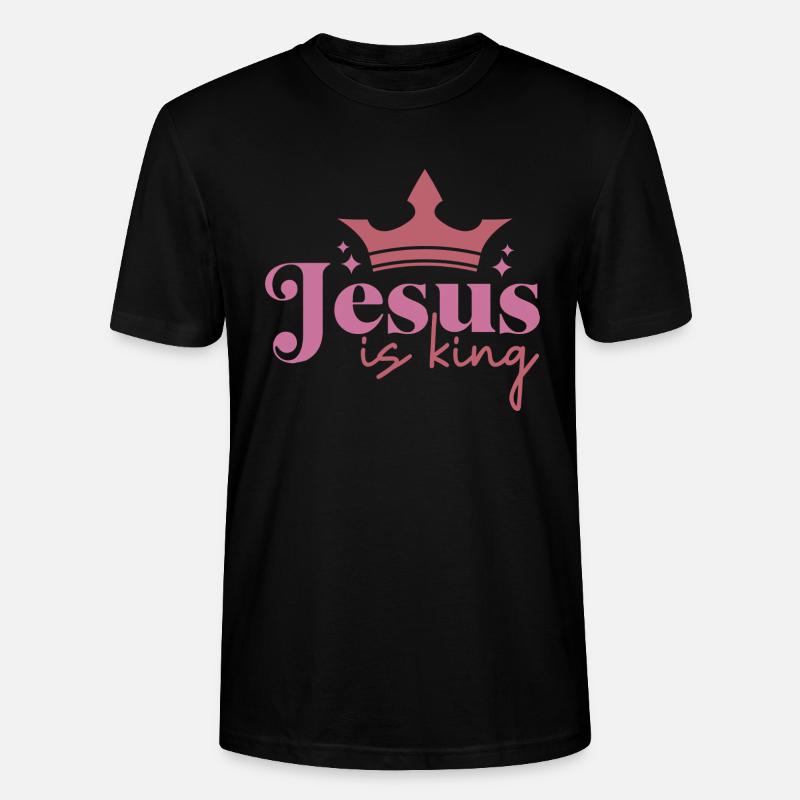Jésus est roi - T-shirt bio CRAFTER Stanley Stella Unisexe - noir
