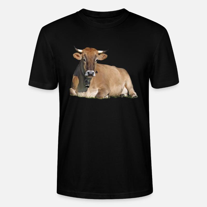 Ruhendes Rind - Stanley/Stella Unisex Bio-T-Shirt CRAFTER - Schwarz