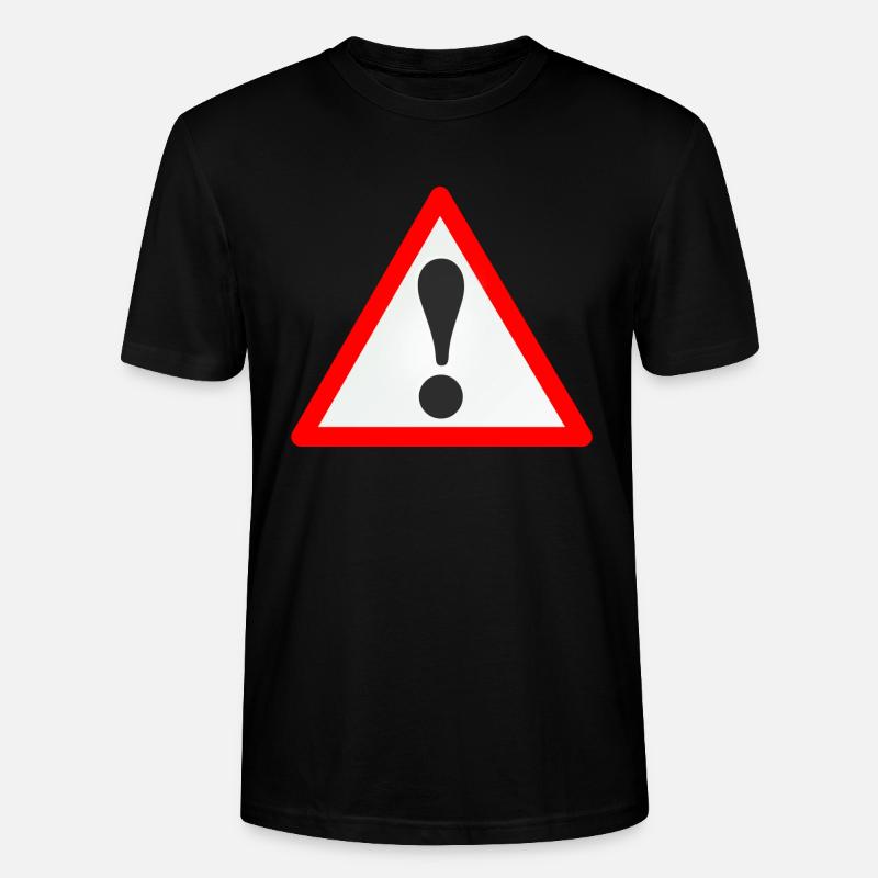 Warnschild/Ausrufezeichen /Warning/Attention - Stanley/Stella Unisex Bio-T-Shirt CRAFTER - Schwarz