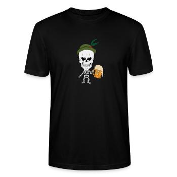 Skeleton - Stanley/Stella CRAFTER Unisex Organic T-Shirt - black - Front - Alina (178cm) & Michal (187cm)