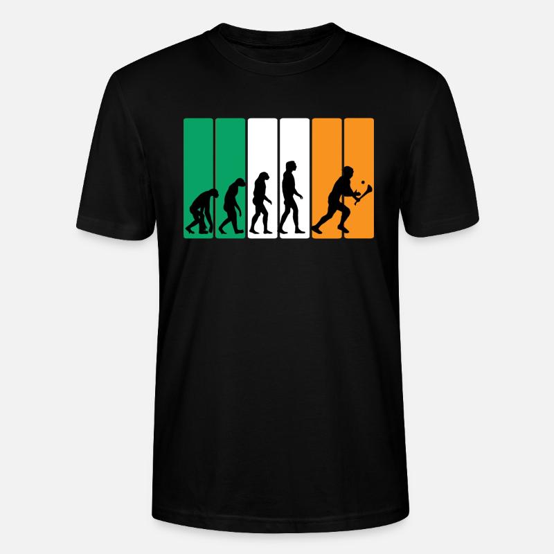 Die Evolution von Hurling - Stanley/Stella Unisex Bio-T-Shirt CRAFTER - Schwarz