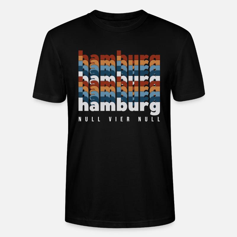 Hambourg 040 Null Vier Null - T-shirt bio CRAFTER Stanley Stella Unisexe - noir