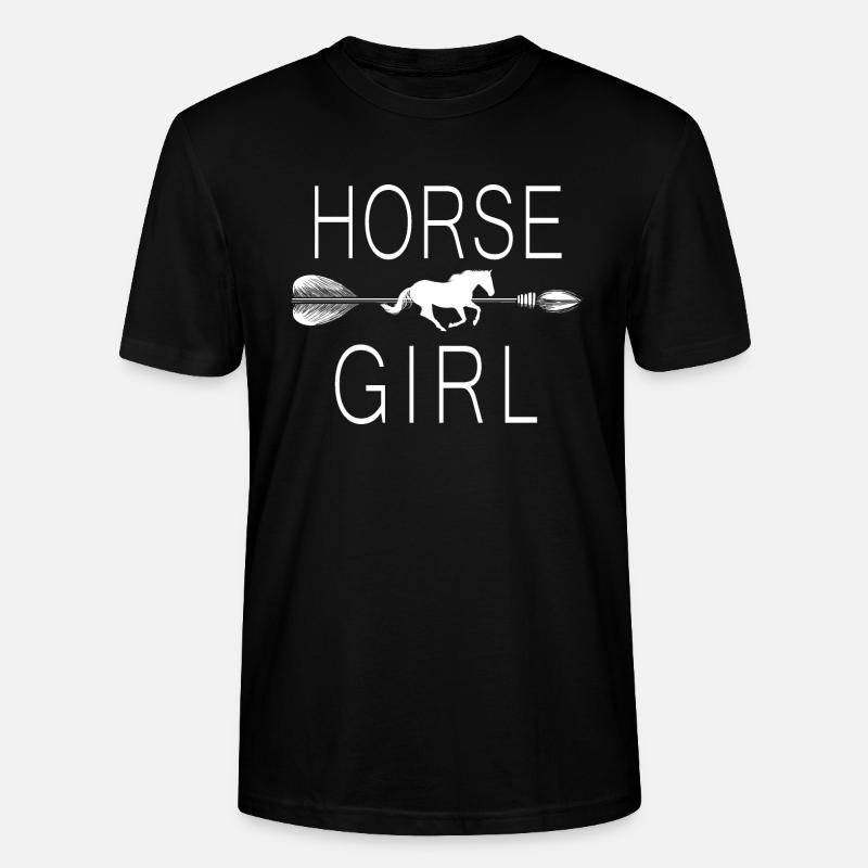 Pferdemädchen - Stanley/Stella Unisex Bio-T-Shirt CRAFTER - Schwarz