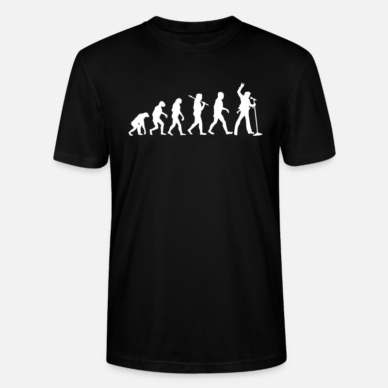 Evolution of Rocksinger - Stanley/Stella Unisex Bio-T-Shirt CRAFTER - Schwarz
