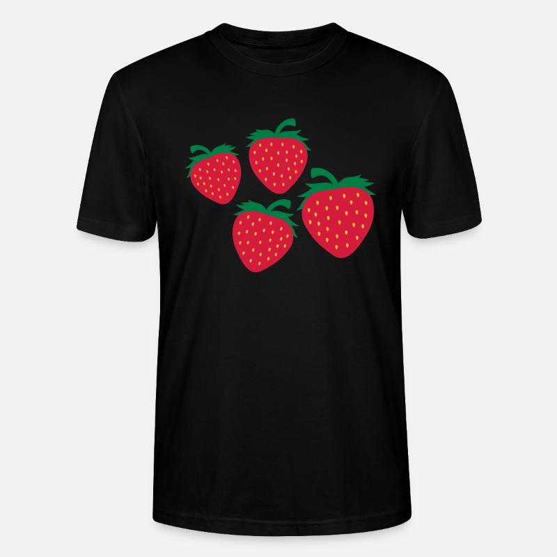 4 Leckere Erdbeere - Stanley/Stella Unisex Bio-T-Shirt CRAFTER - Schwarz