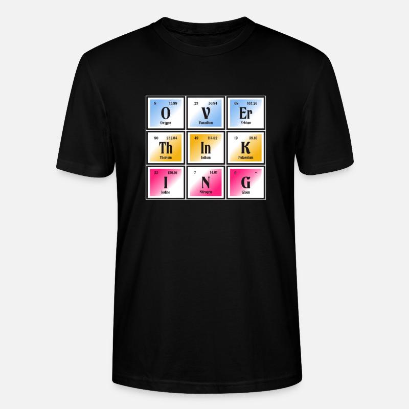 Überdenken | Periodensystem der Elemente - Stanley/Stella Unisex Bio-T-Shirt CRAFTER - Schwarz