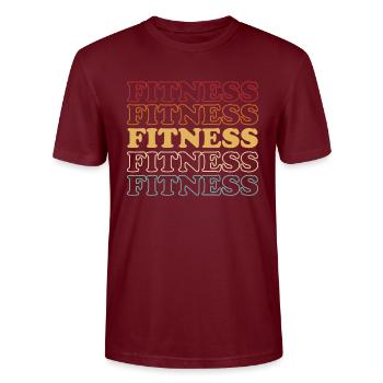 Fitness - T-shirt bio CRAFTER Stanley Stella Unisexe - bordeaux - Devant - Alina (178cm) & Michal (187cm)