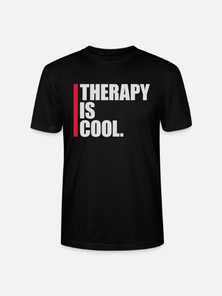 therapy is cool Quote - Stanley/Stella CRAFTER Unisex Organic T-Shirt - black