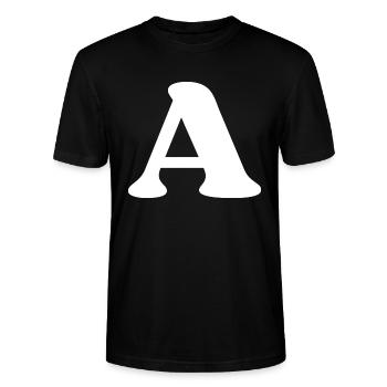 Lettre a - T-shirt bio CRAFTER Stanley Stella Unisexe - noir - Devant - Alina (178cm) & Michal (187cm)