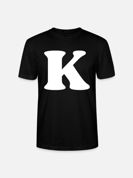 Letter k - Stanley/Stella CRAFTER Unisex Organic T-Shirt - black