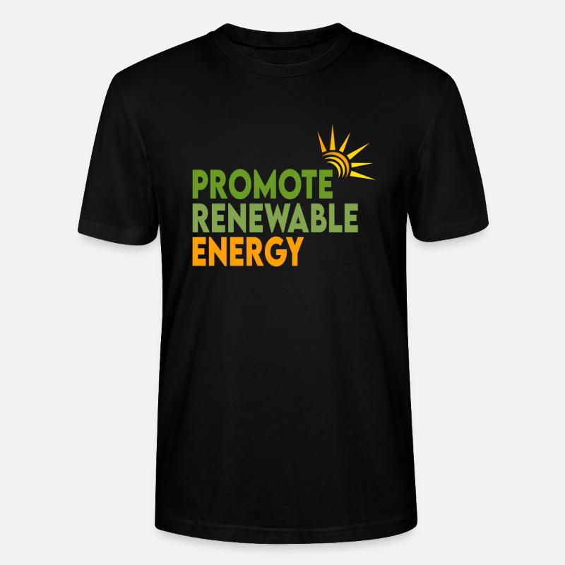 Renewable energies - Stanley/Stella CRAFTER Unisex Organic T-Shirt - black