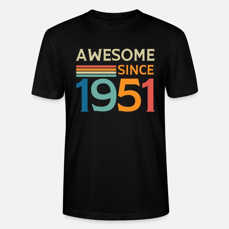 Awesome since 1951 - Stanley/Stella CRAFTER Unisex Organic T-Shirt - black