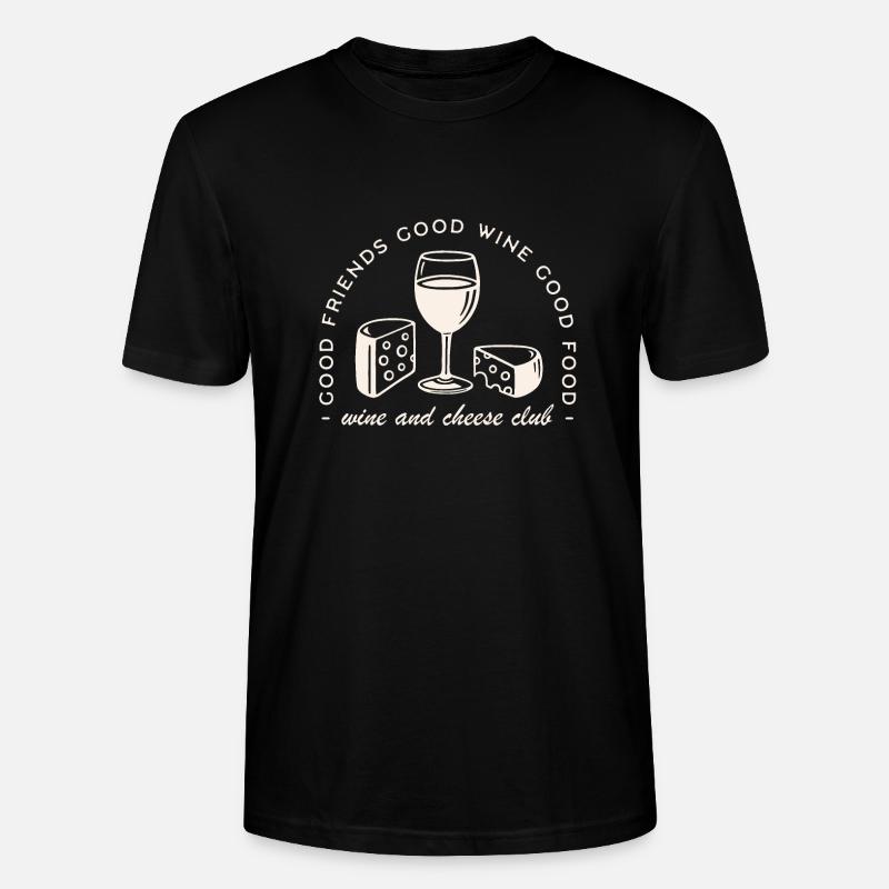 Soirée vin et fromage - T-shirt bio CRAFTER Stanley Stella Unisexe - noir