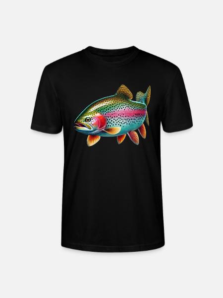 Regenbogenforelle - Stanley/Stella Unisex Bio-T-Shirt CRAFTER - Schwarz