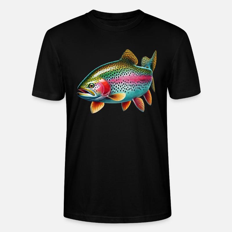 Regenbogenforelle - Stanley/Stella Unisex Bio-T-Shirt CRAFTER - Schwarz