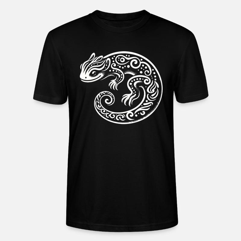 Stammes-Eidechse - Stanley/Stella Unisex Bio-T-Shirt CRAFTER - Schwarz