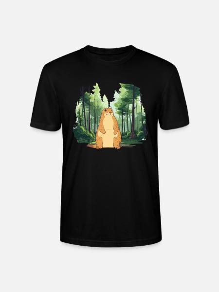 Strong groundhog nature landscape - Stanley/Stella CRAFTER Unisex Organic T-Shirt - black