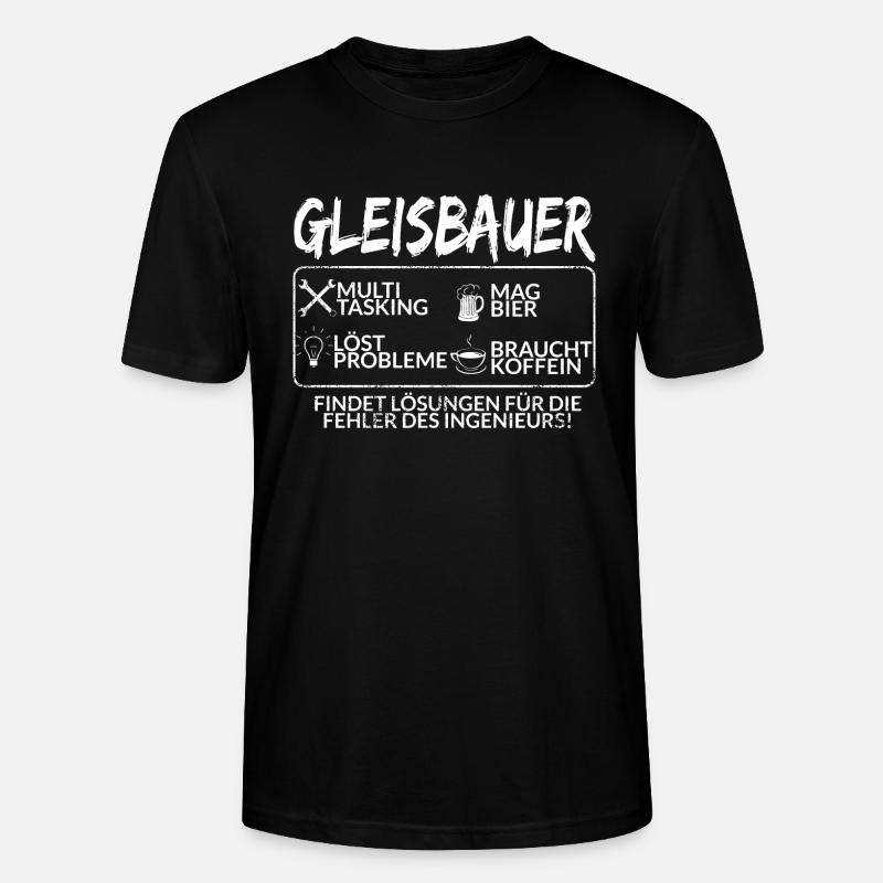 Der Gleisbauer - Stanley/Stella Unisex Bio-T-Shirt CRAFTER - Schwarz