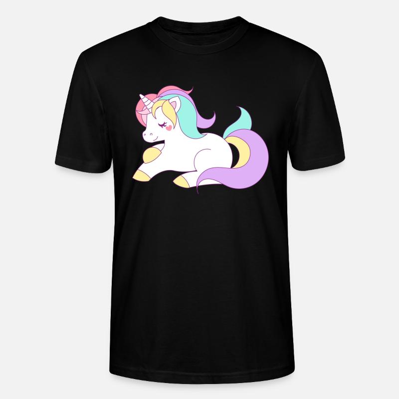 süßes Einhorn - Stanley/Stella Unisex Bio-T-Shirt CRAFTER - Schwarz
