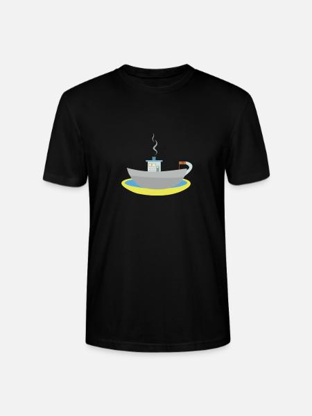 Kaffeetassenschiff - Stanley/Stella Unisex Bio-T-Shirt CRAFTER - Schwarz