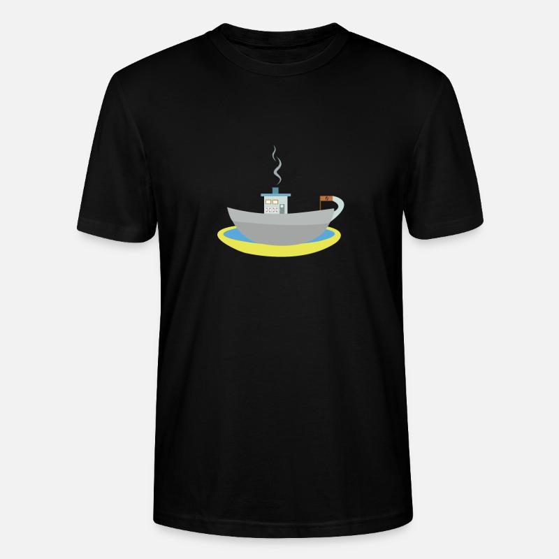 Kaffeetassenschiff - Stanley/Stella Unisex Bio-T-Shirt CRAFTER - Schwarz