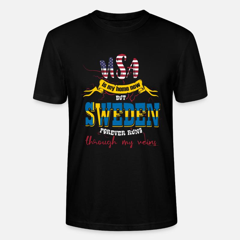 Suède Malmo - T-shirt bio CRAFTER Stanley Stella Unisexe - noir