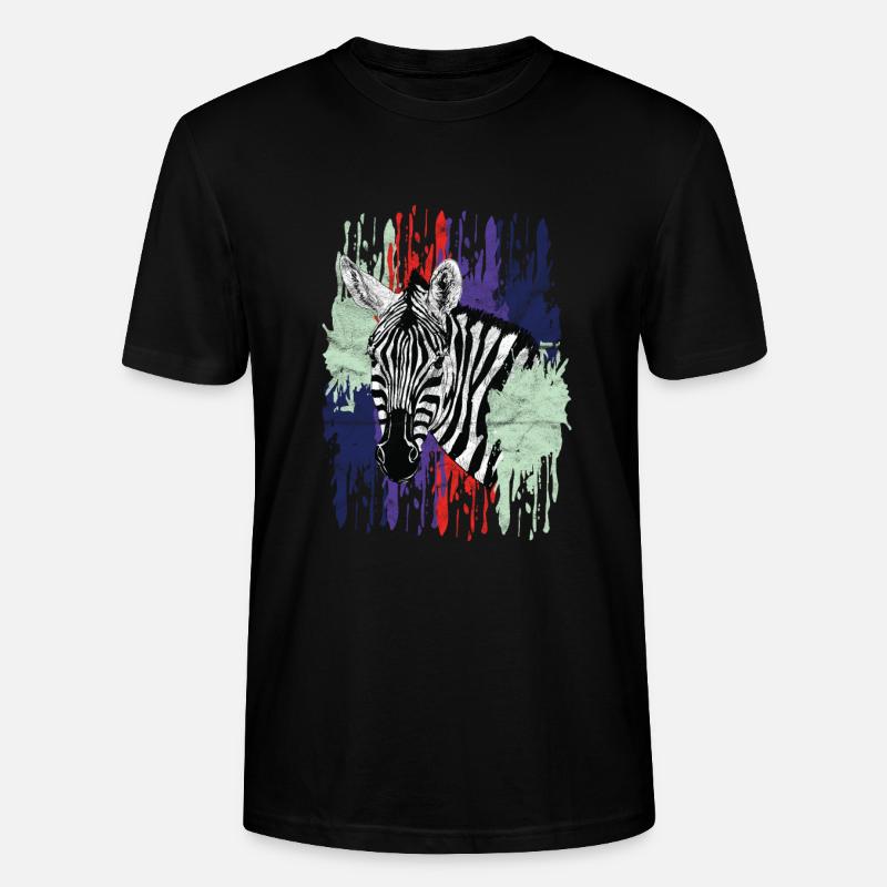 Animal Print - Zebra - T-shirt bio CRAFTER Stanley Stella Unisexe - noir