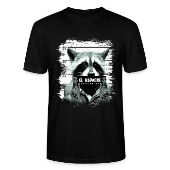 Gefängnis Waschbär Nachtaktiv lustig - Stanley/Stella Unisex Bio-T-Shirt CRAFTER - Schwarz - Vorne - Alina (178cm) & Michal (187cm)