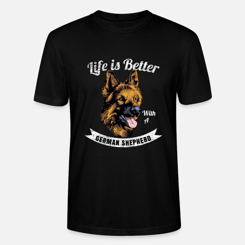 Schäferhund - Stanley/Stella Unisex Bio-T-Shirt CRAFTER - Schwarz