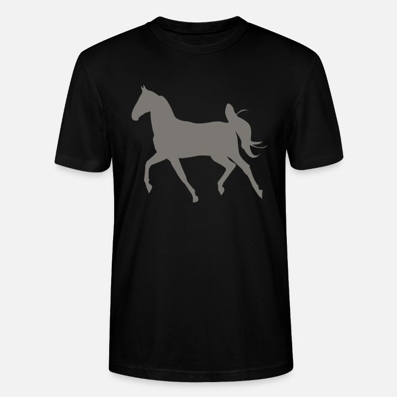 Pferd - Stanley/Stella Unisex Bio-T-Shirt CRAFTER - Schwarz